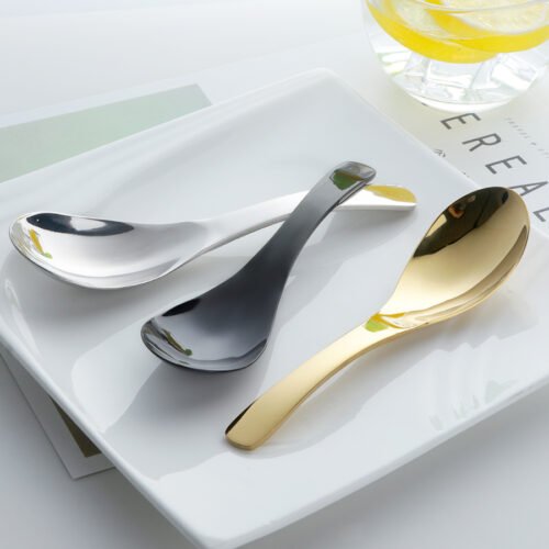 Stainless Steel Gold Soup Spoon