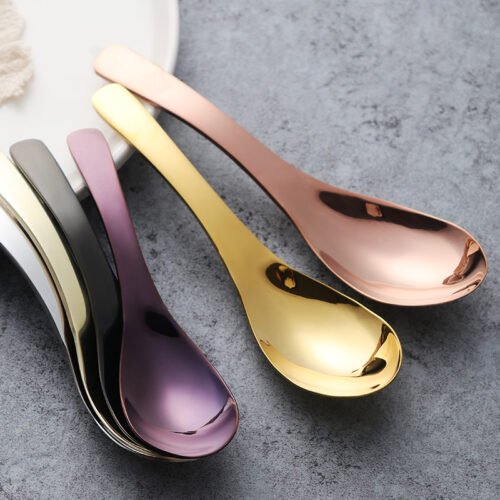 Stainless Steel Gold Soup Spoon