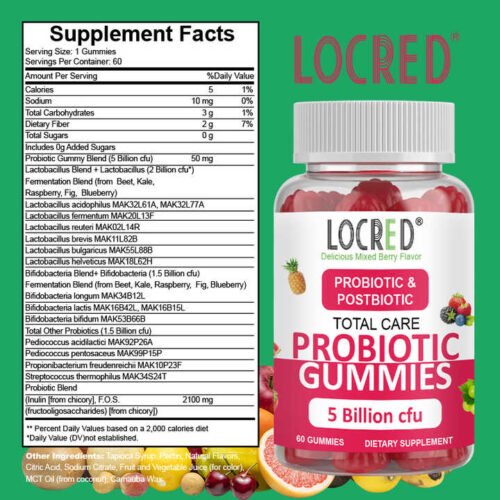 Probiotic Gummies Mixed Berry Flavor
