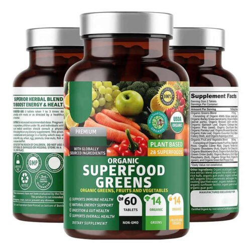 Herbal Superfood Greens Capsule Supplement